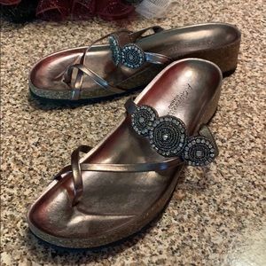Metallic Crystal Sandals